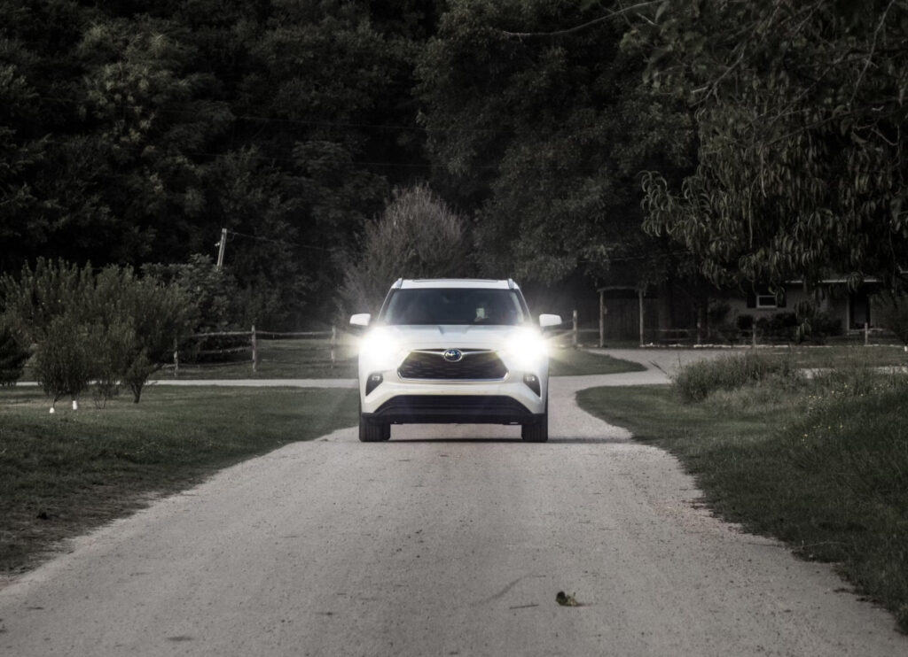 Toyota Highlander on the road